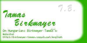 tamas birkmayer business card